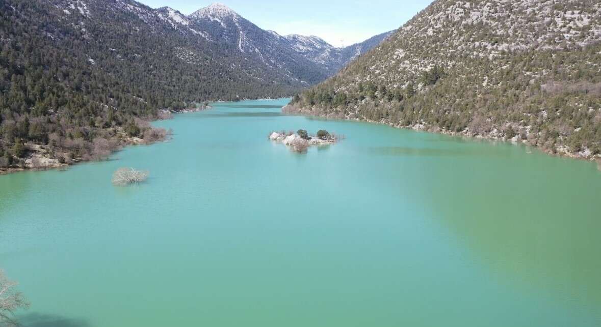 Yaklaşık 1 ay sonra açılan Konya-Antalya yolu havadan görüntülendi 1